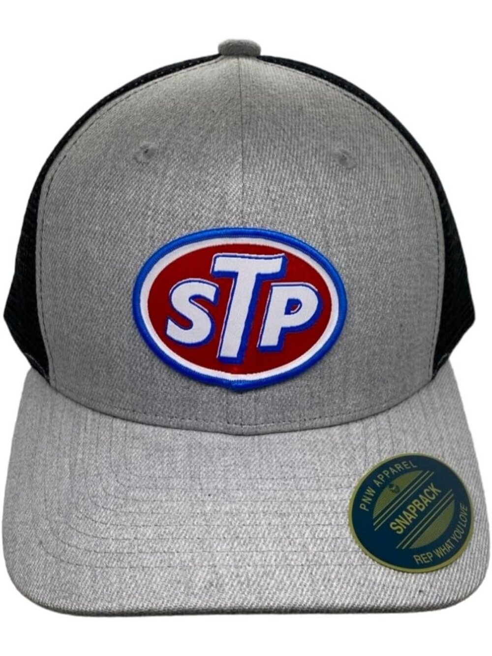 Vintage Trucker Hat with Mesh Back, Adjustable Snapback, Woven Patch, Retro